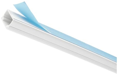 Cable Trunking, 25 x 16mm x 3 meters, Self Adhesive Trunking for Wall, TV - White Mini trunking (3 meter length)