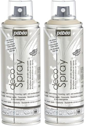 PEBEO decospray 200 ml, Tortora Chiaro (Confezione da 2)