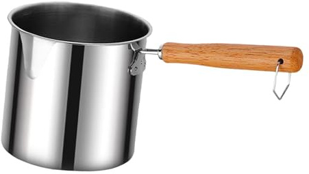 BEALIFE Panier-passoire en acier inoxydable pour friteuse, idéal pour les tempuras de poulet et les frites. Friture facile et Poignée de louche pour friteuse.