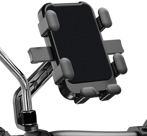 WENINETIES Supporto Cellulare Moto per Suzuki AN200 AN250 AN400 AN650 Burgman AN 125 250 400 650, Porta Cellulare Moto Supporto Telefono Bici E-Bike Scooter MTB Accessori Antivibrazione Antiscivolo