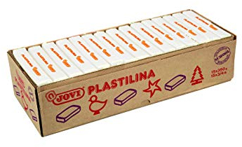 Jovi Plastilina, 15 Tabletten 350 gr, weiß-Gehäuse (7201)