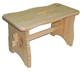 Sgabello domestico Machx abete maxi chiaro cm.19x39 h.25 [MACHX]