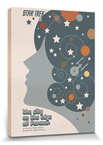 1art1 Star Trek Poster Griff In Die Geschichte, In Englisch Bilder Leinwand-Bild Auf Keilrahmen | XXL-Wandbild Poster Kunstdruck Als Leinwandbild 80x60 cm