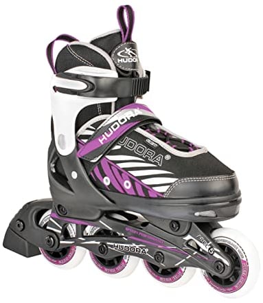 HUDORA Inline Skates Mia/Leon - Inliner für Kinder/Jugendliche & Erwachsene in versch. Größen & Farben - Roller Skates bis zu 4 Größen verstellbar - bequeme & stilvolle Rollerskates