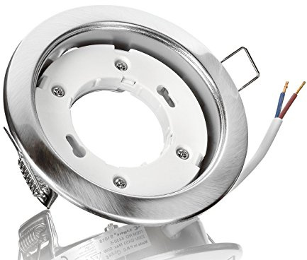 Metall Einbaustrahler GX53 eisengebürstet (Edelstahl-Look) nur 35mm Einbautiefe ideal für LED SMD
