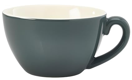 Set da 6 tazze da cappuccino Royal Genware; colore: grigio; 340 ml
