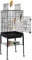 Yaheetech Cage Oiseaux Volière intérieur avec Chariot Détachable sur roulettes 46.5cm x 46.5cm x 136cm avec 2 Mangeoires 3 Perchoirs