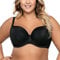 AVA Damen Bügel BH Schalen Glatt Große Brüste Unterwäsche 1263, Schwarz,80E