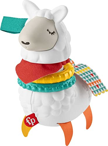 Mattel - Fisher-Price Hochet Llama Click Clack - Jouet sensoriel + 3 Months (FXC20)