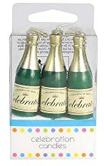 Culpitt Champagne Bottle Candles | 6 Pack | Birthday Cake Candles for Special Celebrations, Plastic Free Pic - 6 Pack