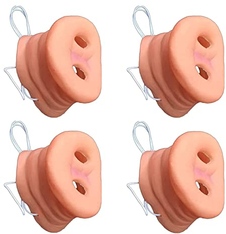 iPobie 4 Stücke Schweinenase Schwein Schnauze Spielzeug mit Gummiband für Halloween Party