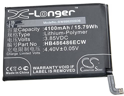 vhbw Akku kompatibel mit Huawei VOG-L29, VOG-TL00 Handy Smartphone Telefon (4100mAh, 3,85V, Li-Polymer)