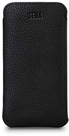 SENA UltraSlim Classic Lederhülle Kompatibel mit (Schwarz, iPhone 12 Pro Max)