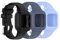 Muovrto Armband für Garmin vivofit jr.3,Silikon Smartwatch Ersatzarmbänder (Schwarz/Dunkelblau/Lichtblau)