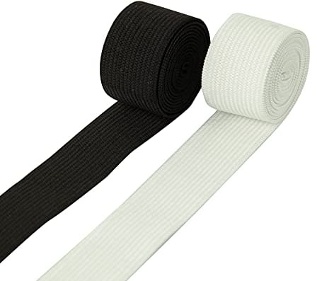 Shelver 1 inch Elastic for Sewing, Wide Waistband Elastic in Widths: 20/25/40/50/75mm (Black, 25mm x 5m)
