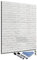 Glas-Magnettafel 60x90 cm Whiteboard Wand Beschreibbar Magnetisch Pinnwand Küche Office Büro mit Zubehör Wochenplaner Abwischbar Deko Memoboard Tafel Ziegelstein-Optik Weiß
