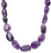 ELEDORO echter Amethyst Halskette Collier für damen aus Silber 925 Trommelstein lila 45cm lang