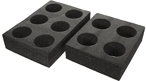 YARNOW 2PCS Foam Cup Glass Holder, Takeout Coffee Cup Drink Carrier Tray for Camping, Caravans, Motorhomes, Boats - Space for 4 Mugs 6 Mugs