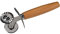 Fackelmann 31116 Roulette coupe pate, Roulette à pâtisserie et cuisine, decoupe pate, coupe pate double embout, ustensile patisserie, coupe ravioli, Acier inoxydable, Bois, 16 x 6,5 x 2 cm