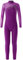 iEFiEL Mädchen Pachwork Gymnastikanzug Ganzkörper Overall Turnanzug Glitzer Tanzanzug mit Strass Leotard Langarm Tanzbody Violett 146-152
