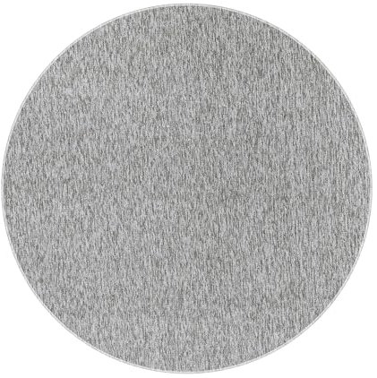 HomebyHome Teppich Wohnzimmer 160 cm Rund Hellgrau Einfarbig Meliert Design - Schlafzimmer Teppich Kurzflor Extra Weich Pflegeleicht Teppiche Waschbar für Küche Esszimmer - Carpet Living Room