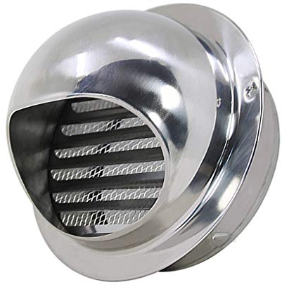 CAZARU Ventilator Edelstahl Abluftventilator Fensterkanal Luftbelüftungsgebläse Toilette Küchenventilator