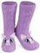 CityComfort Calze a Pantofola da Donna, Calzini Antiscivolo Donna in Caldo Pile, Calzettoni Invernali da Casa, Calze Natalizie Animali Divertenti Taglia Unica (Viola Gatto)
