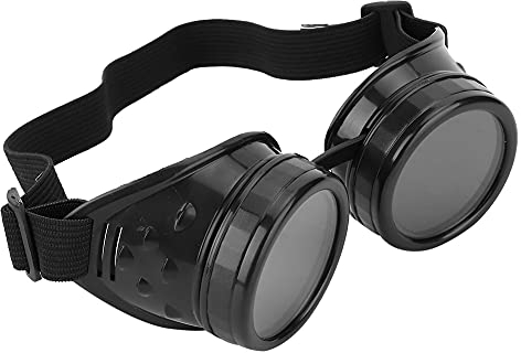 SPYMINNPOO Steampunk-Brille, Vintage-Stil, Doppellagige Sonnenbrille f¨¹r Party-Requisiten, Dekor, Fahrrad, Motorradfahren (schwarz)