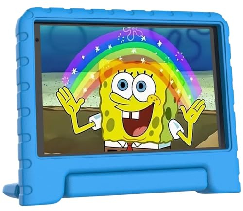 JUSYEA Tablet für Kinder 32 GB ROM, 7 Zoll FHD, Android Pad, WiFi 6, Google Play, Doppelkamera, Kindersicherung, Eva-Schutzhülle - Blau