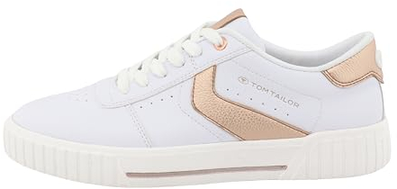 Tom Tailor Damen 7490060003 Sneaker, White-Rose-Gold, 39 EU