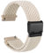 WOCCI 20mm Gewebtes Nylon Uhrenarmband für Damen und Herren, Schnellverschluss, Verstellbare Schwarze Schnalle (Sternenlicht)