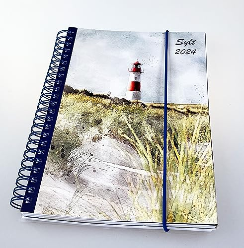 Sylt Kalender 2026 - Terminplaner A5- Kalenderbuch für 2026 - Jahreskalender 2026 mit 13 Sylt Motiv Seiten & Spiralbindung - Nordsee Kalender