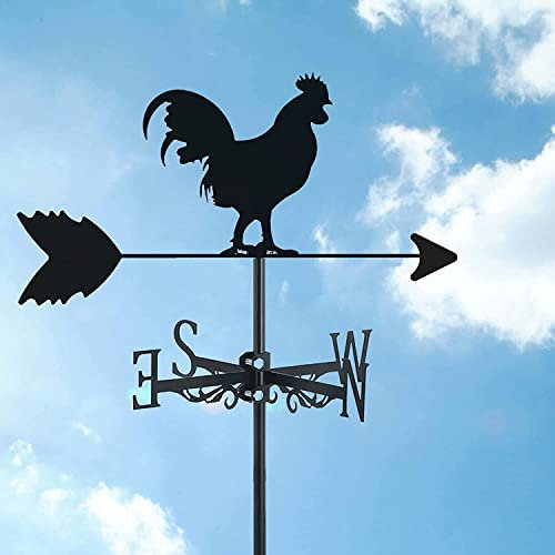 MUSUMI Girouette Coq créative décoration Classique girouette girouette en Acier Inoxydable girouette extérieure Ferme Jardin Cour Toit Ornement girouettes météorologiques