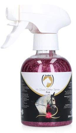 Excellent Holland Animal Care Hi Gloss Spray Brillante - 250 ml - Spray para Crin de Caballos - Bonito Efecto de Brillo - Spray para Cola - Spray de Brillo para Caballos - Apto para Caballos - Rosa