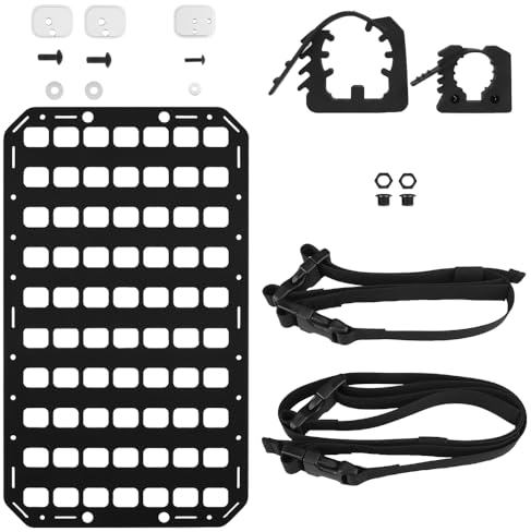 Tactical Car Seat Back Rigid Molle Organizer Panels,with Clamp Vertical Vehicle Organization Adapter Base,for Gun Holster Accessories (12.2x21)