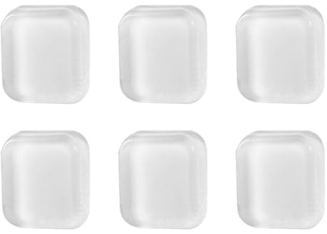 6Pcs Fridge Door Anti-Collision Stoppers, Silicone Clear Door Handle Protectors, Wall Protector Stoppers for Doorknob, Square Self-Adhesive Pad for Refrigerator, Cabinets, Latch, Corner