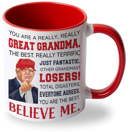 Viberty Taza de cerámica con la frase Best Grandma Ever, regalos para abuela de nieto, nieta, nietos, nietos, regalos divertidos para abuela, día de la madre, regalo de cumpleaños para abuela, taza
