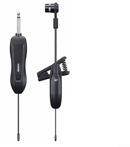 CARMOTTER Wireless Saxophone Microphone System, Clip-On Instrument Microphone, Saxophone Microphone Receiver Transmitter System For Sax Trumpet 6.35 3.5mm Plug(W7 S1)
