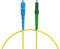 nexinex - 0,5m Glasfaserkabel LC/APC auf SC/UPC Patchkabel | LWL Simplex Singlemode OS2 FTTH Glasfaser Lichtwellenleiter Kabel