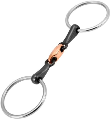 SagaSave Edelstahl Pferd Bit, Tack Trense Bit Pferd Knebel Kupfer Pferd Maul Trense Bit für Stunden Training Racing - 125mm