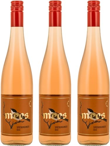 WEINGUT MEES | Spätburgunder Rosé 2022, Rosé-Wein trocken, 3x 0,75l, Nahe | Rose-Wein-Set von der Nahe | Qualitätswein aus Deutschland | 100% Blauer Spätburgunder (3)