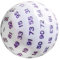 Dickly Dadi D100 Dadi poliedrici a 100 Facce per Giochi di Ruolo, Giochi da Tavolo, insegnamento della Matematica, Viola
