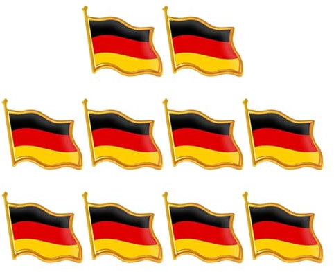 UENXRXE 10 Stück Anstecker pin Deutschland pin Deutschland Flagge Pin Anstecknadel Flaggenpin klein Flaggen Button Pins Germany Badges