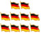 UENXRXE 10 Stück Anstecker pin Deutschland pin Deutschland Flagge Pin Anstecknadel Flaggenpin klein Flaggen Button Pins Germany Badges