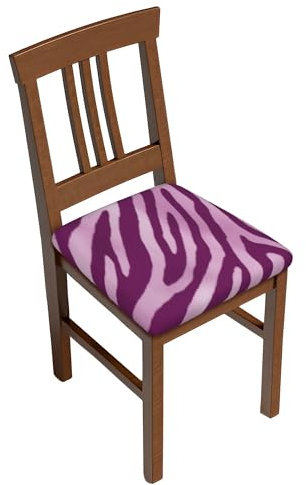 Stuhlsitzbezug 4er Set, Pop Art Purple Zebra Texture Stuhl Sitzkissenbezug Wasserdicht Stuhlhusse für Bankett, Küche, Party, Hotel