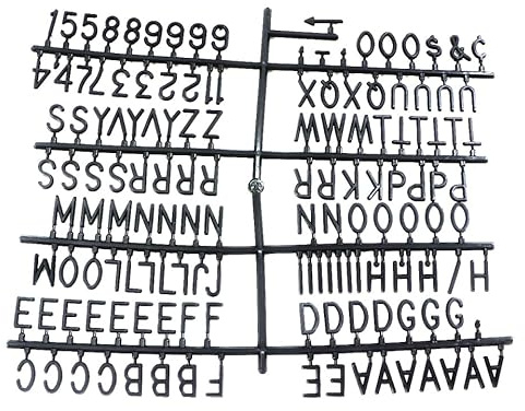 Tofficu Letterboard 11.81X10.24 Zoll Plastik Buchstabentafel Schwarz Mit GroßBuchstaben Zahlen Aufkleber FüR BüRo Zuhause Veranstaltungen PräSentationen