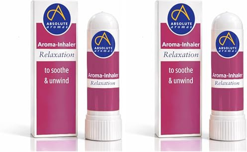 Absolute Aromas Relaxation Aroma Inhaler with 100% Pure, Natural Essential Oils - Lavender, Bergamot and Chamomile - an Instant and Beautiful Aroma to Soothe and Calm. (Pack of 2)