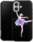 DeinDesign Slim Case extra dünn kompatibel mit Apple iPhone 16 Silikon Handyhülle schwarz Hülle Art Violetta Ballett