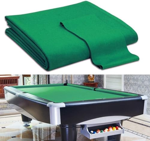 Yoeoefuo Billiard Teppich Snookertuch Billardtuch 7ft 8ft 9ft Billardtisch Bespannung Professionell Langlebig SnookertischTuch Rutschfestes Poolbillard Tuch Reparaturset (8FT)
