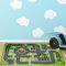Autoteppich Kinder, 120x80cm Spielteppich Straße, Spielmatte Baby Straßenteppich, Kinderteppich Jungen Mädchen für Schlafzimmer & Spielzimme, Teppich Kinderzimmer, Kristallsamtmaterial, Rutschfest